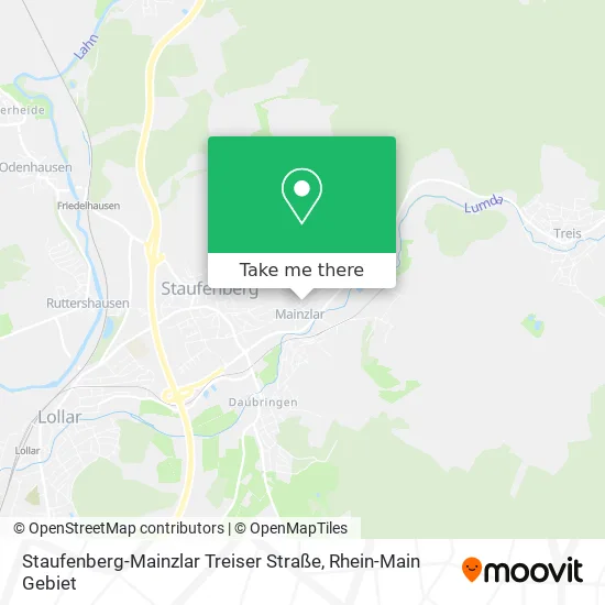 Карта Staufenberg-Mainzlar Treiser Straße