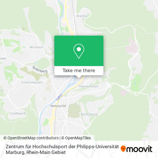 Zentrum für Hochschulsport der Philipps-Universität Marburg map