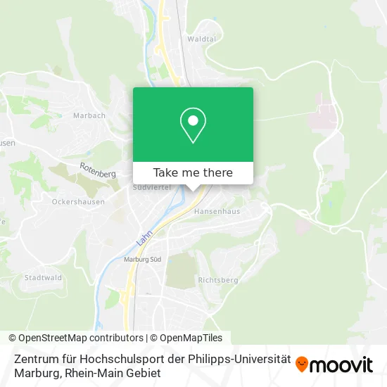 Карта Zentrum für Hochschulsport der Philipps-Universität Marburg