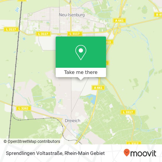 Sprendlingen Voltastraße map