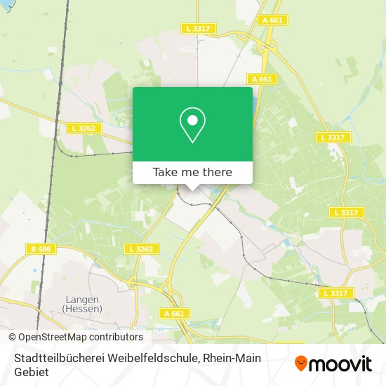 Stadtteilbücherei Weibelfeldschule map