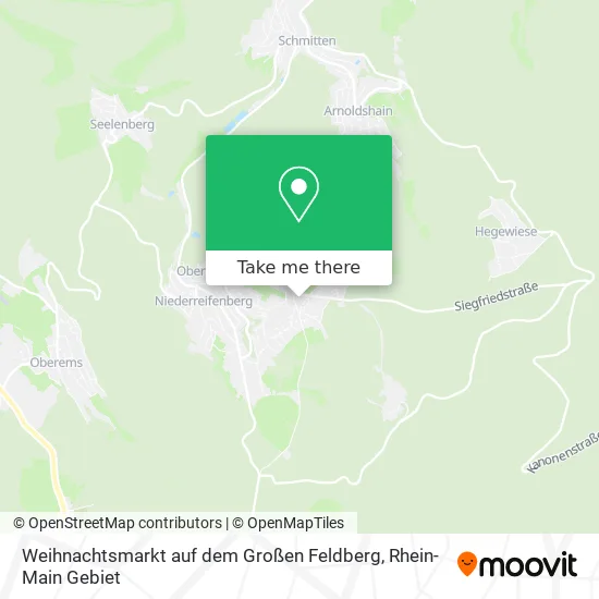 Карта Weihnachtsmarkt auf dem Großen Feldberg