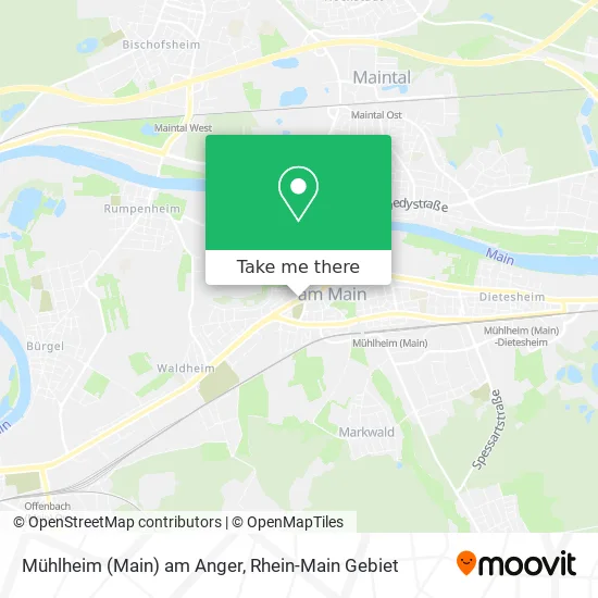 Карта Mühlheim (Main) am Anger
