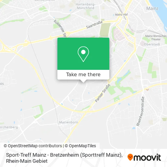 Карта Sport-Treff Mainz - Bretzenheim (Sporttreff Mainz)