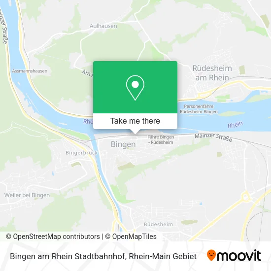 Карта Bingen am Rhein Stadtbahnhof