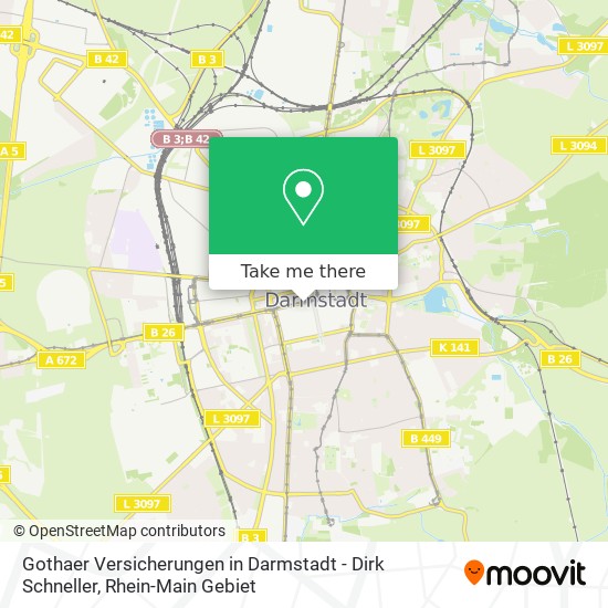 Карта Gothaer Versicherungen in Darmstadt - Dirk Schneller