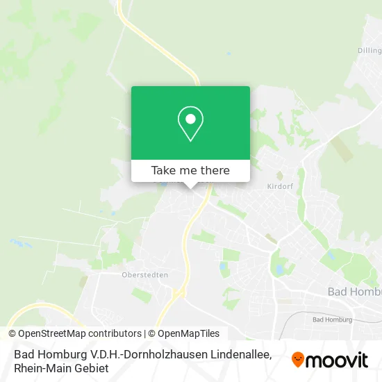 Карта Bad Homburg V.D.H.-Dornholzhausen Lindenallee