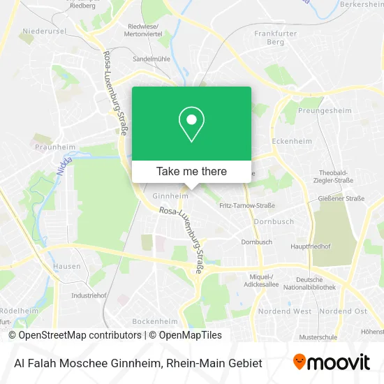 Карта Al Falah Moschee Ginnheim