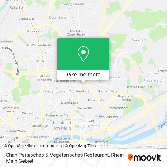 Shah Persisches & Vegetarisches Restaurant map