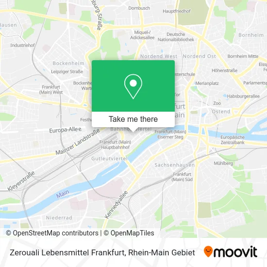 Карта Zerouali Lebensmittel Frankfurt