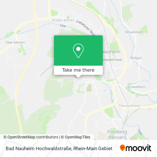 Карта Bad Nauheim Hochwaldstraße