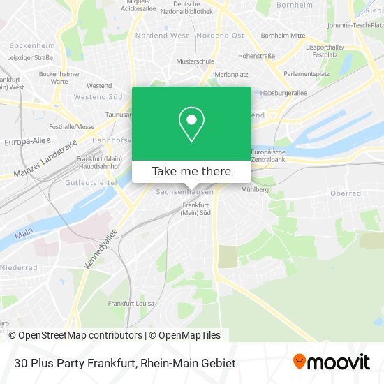 30 Plus Party Frankfurt map