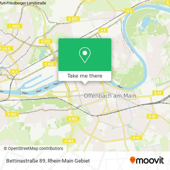 Карта Bettinastraße 89