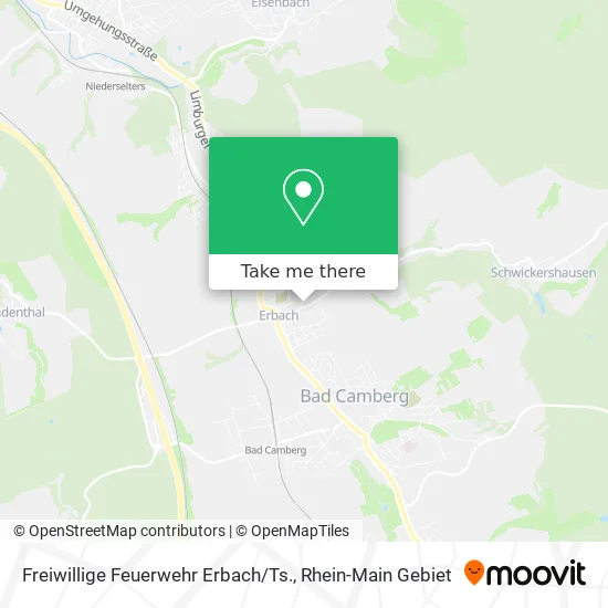 Карта Freiwillige Feuerwehr Erbach / Ts.
