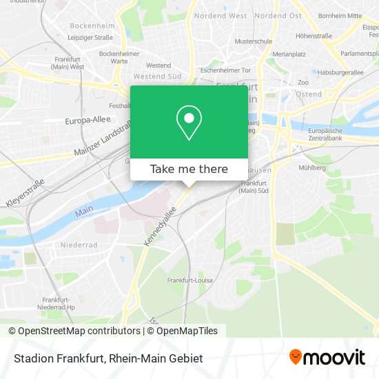 Stadion Frankfurt map