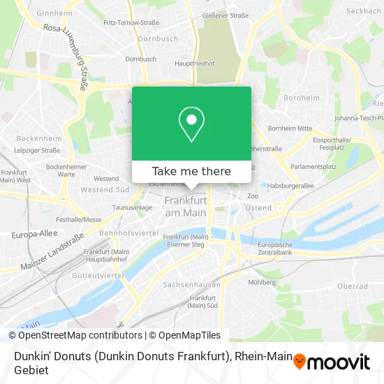 Карта Dunkin' Donuts (Dunkin Donuts Frankfurt)