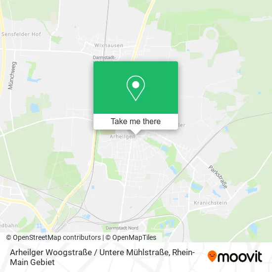 Карта Arheilger Woogstraße / Untere Mühlstraße