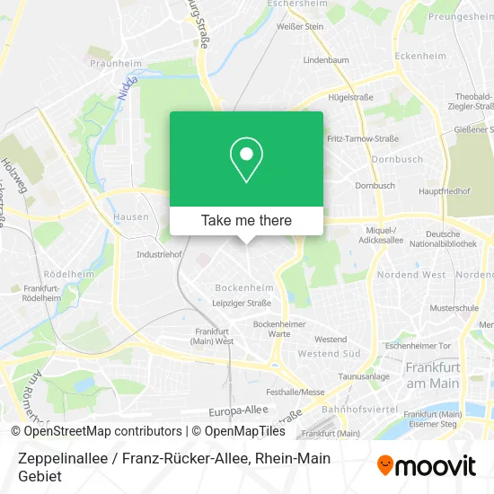 Карта Zeppelinallee / Franz-Rücker-Allee