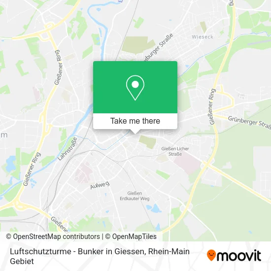 Карта Luftschutzturme - Bunker in Giessen