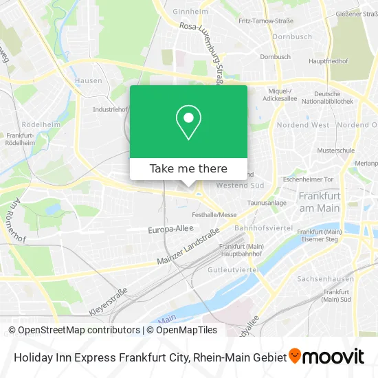 Карта Holiday Inn Express Frankfurt City