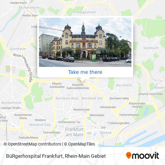 BüRgerhospital Frankfurt map