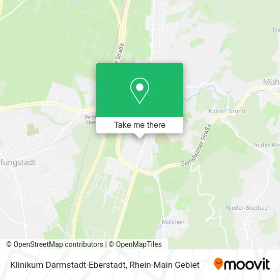 Карта Klinikum Darmstadt-Eberstadt