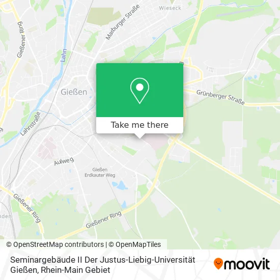 Карта Seminargebäude II Der Justus-Liebig-Universität Gießen