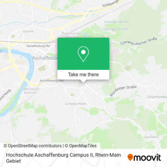 Карта Hochschule Aschaffenburg Campus II