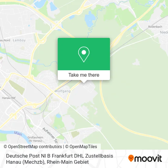 Карта Deutsche Post Nl B Frankfurt DHL Zustellbasis Hanau (Mechzb)