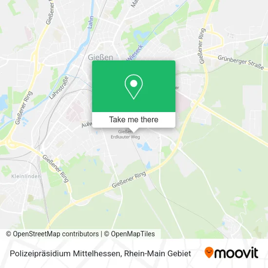 Карта Polizeipräsidium Mittelhessen