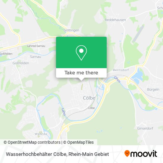 Wasserhochbehälter Cölbe map