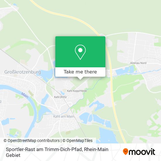 Sportler-Rast am Trimm-Dich-Pfad map