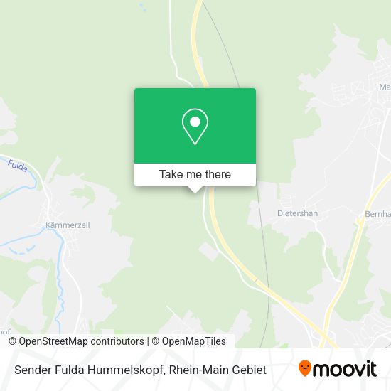 Карта Sender Fulda Hummelskopf