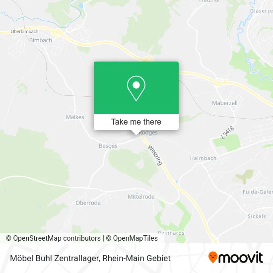 Карта Möbel Buhl Zentrallager