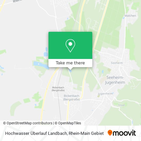 Hochwasser Überlauf Landbach map