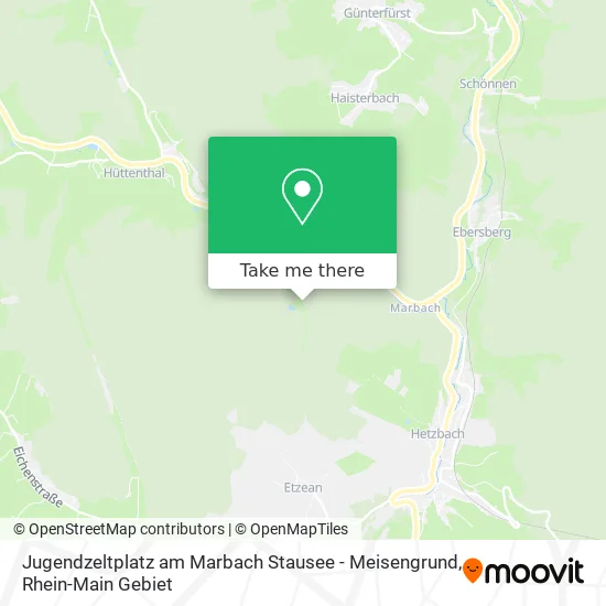 Карта Jugendzeltplatz am Marbach Stausee - Meisengrund