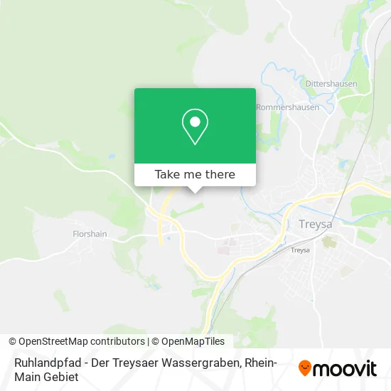 Ruhlandpfad - Der Treysaer Wassergraben map