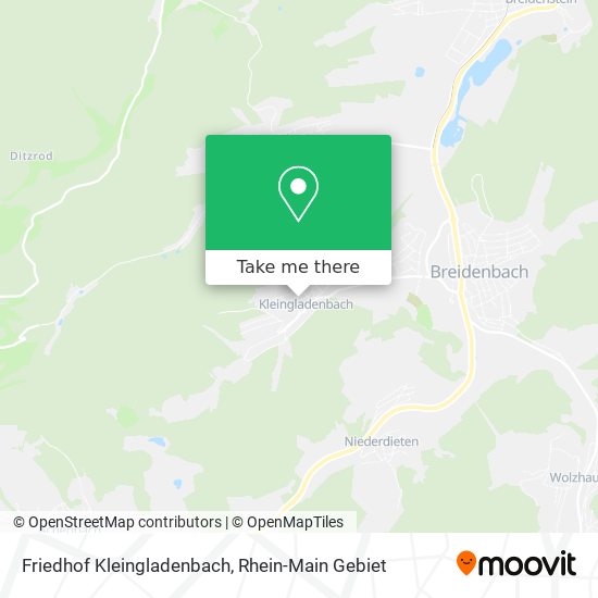 Friedhof Kleingladenbach map