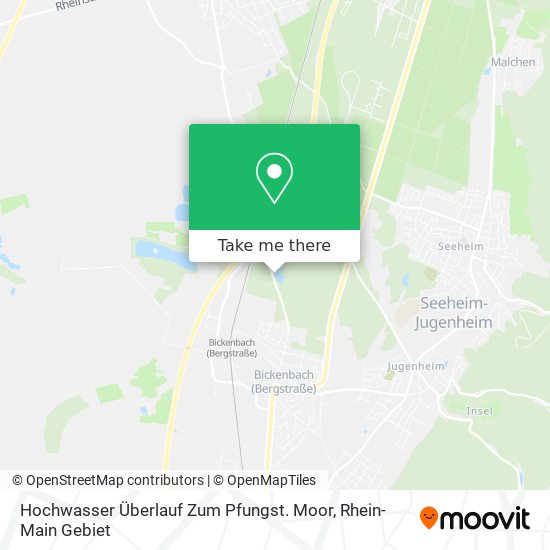 Hochwasser Überlauf Zum Pfungst. Moor map
