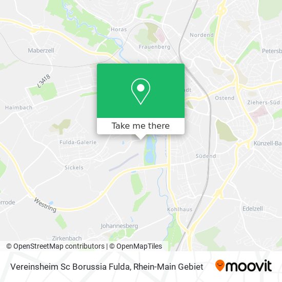 Карта Vereinsheim Sc Borussia Fulda