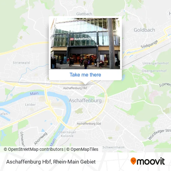 Карта Aschaffenburg Hbf