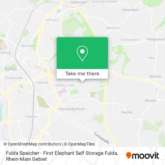 Fulda Speicher - First Elephant Self Storage Fulda map