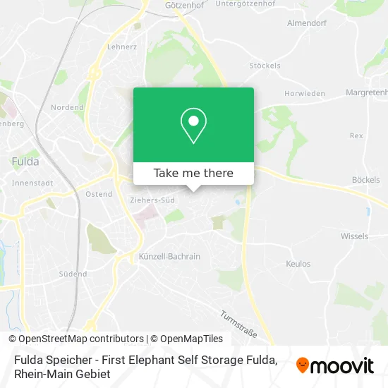 Карта Fulda Speicher - First Elephant Self Storage Fulda