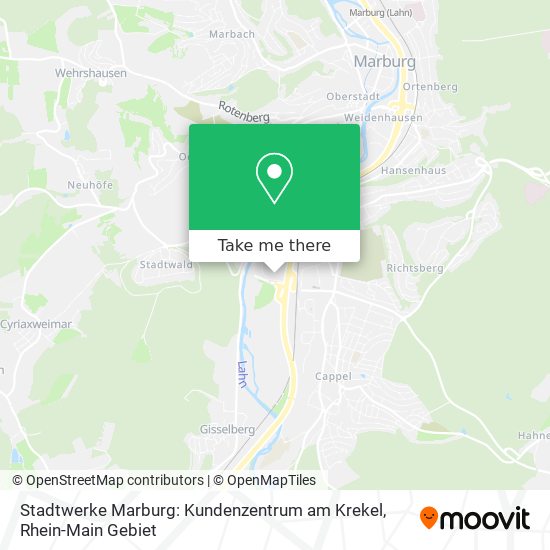 Stadtwerke Marburg: Kundenzentrum am Krekel map