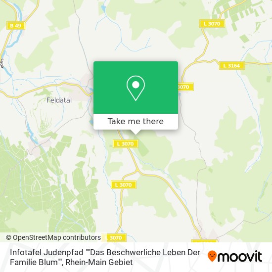 Карта Infotafel Judenpfad ""Das Beschwerliche Leben Der Familie Blum""