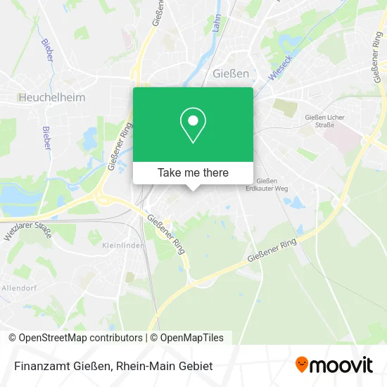 Карта Finanzamt Gießen