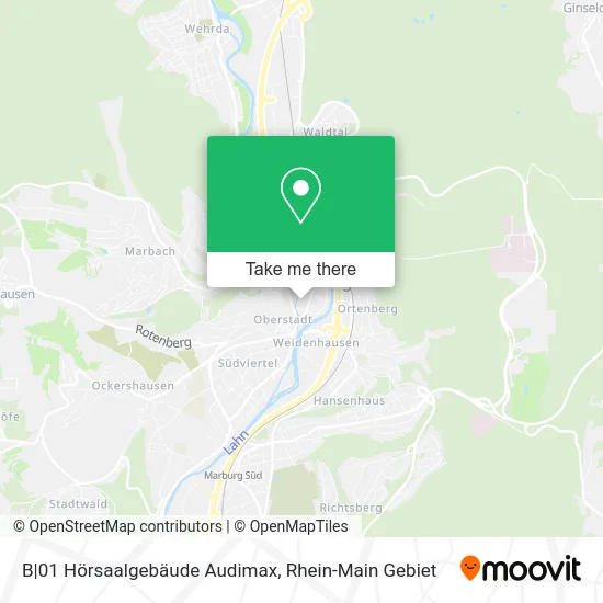 Карта B|01 Hörsaalgebäude Audimax