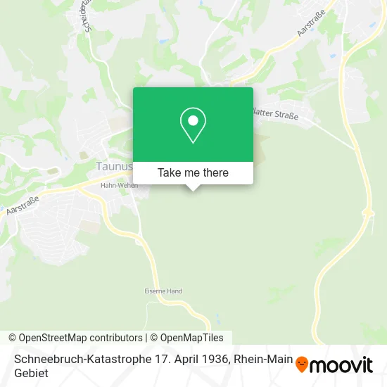 Карта Schneebruch-Katastrophe 17. April 1936