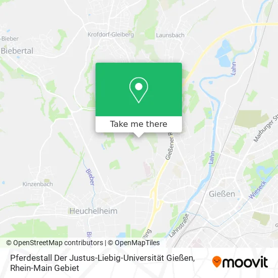 Карта Pferdestall Der Justus-Liebig-Universität Gießen