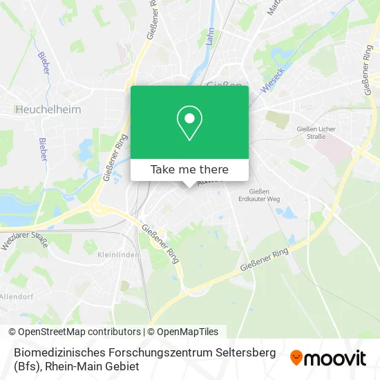 Карта Biomedizinisches Forschungszentrum Seltersberg (Bfs)